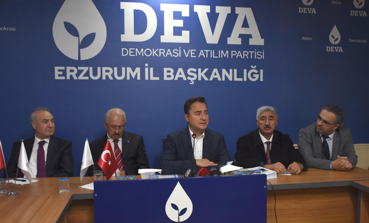 DEVA Partisi Genel Başkanı Babacan, Erzurum'da partililerle buluştu: