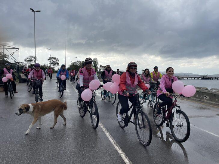 Kadınlar meme kanserinde farkındalık için pedal çevirdi G3