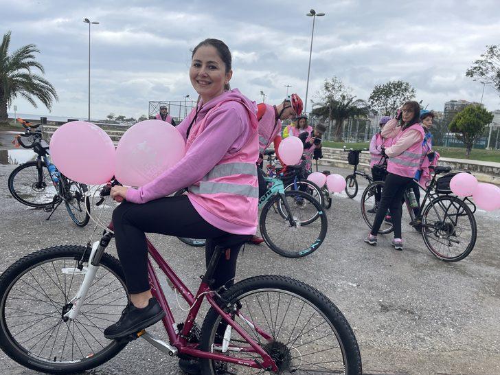 Kadınlar meme kanserinde farkındalık için pedal çevirdi G4