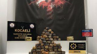 GÜNCELLEME - Kocaeli'de tırın dorsesine gizlenmiş 45 kilogram eroin ele geçirildi