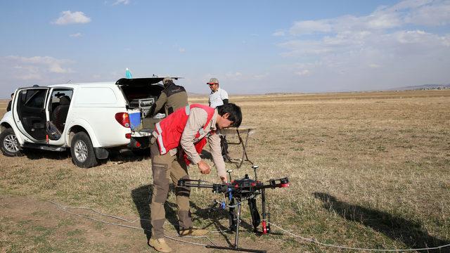 Malazgirt Savaş alanı drona entegre edilen manyetometre cihazı ile tespit ediliyor