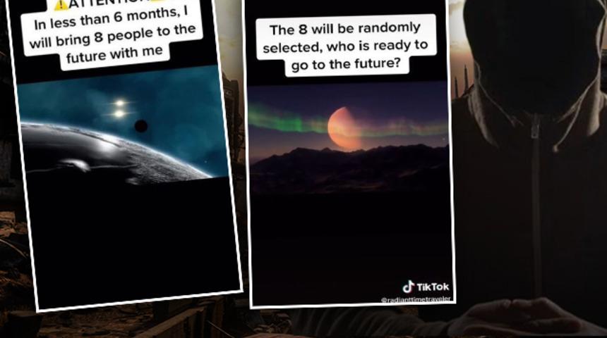 2671 yılından geldiğini söyleyen zaman yolcusu geleceği ziyaret etmek ve insanlığın yok oluşunu izlemek isteyenleri davet etti