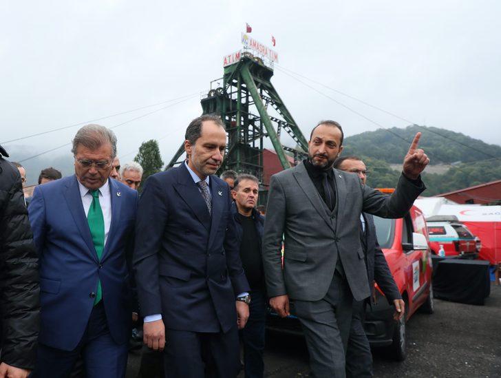 Yeniden Refah Partisi Genel Başkanı Erbakan, Amasra'daki maden ocağında incelemelerde bulundu G3