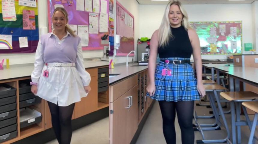 Kıyafet seçimleri nedeniyle eleştirilen öğretmen sosyal medyadan isyan etti! “İnsanlar kıyafetimin uygun olmadığını söylüyor”