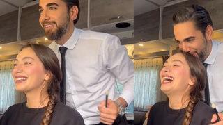 Neslihan Atagül'ün saçları Kadir Doğulu'ya emanet! Çiftin videosu sosyal medyada viral oldu 