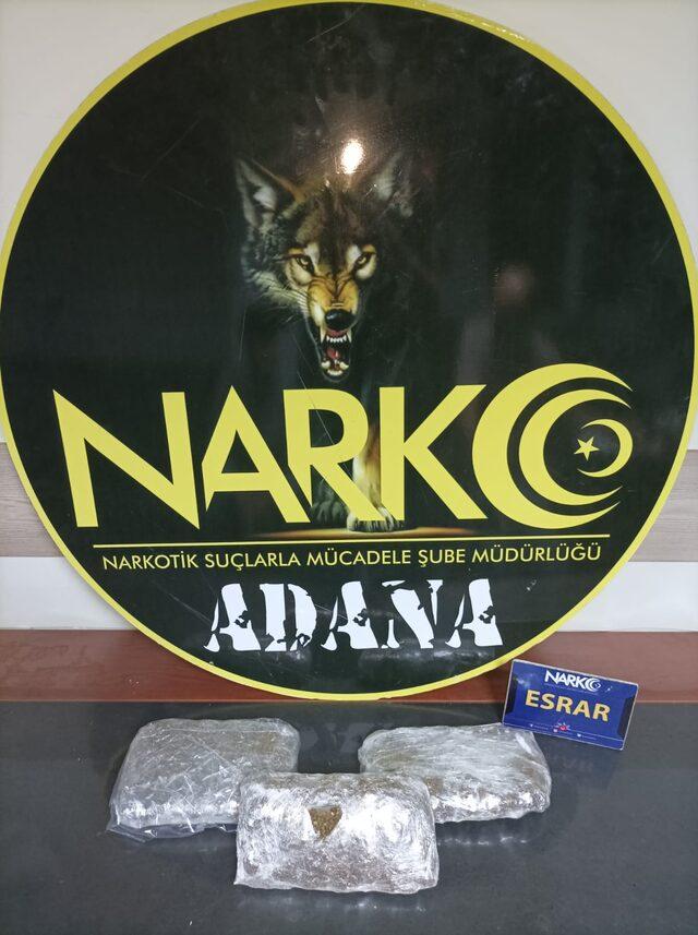 Adana'da kedi kafesinde 480 gram esrar ele geçirildi