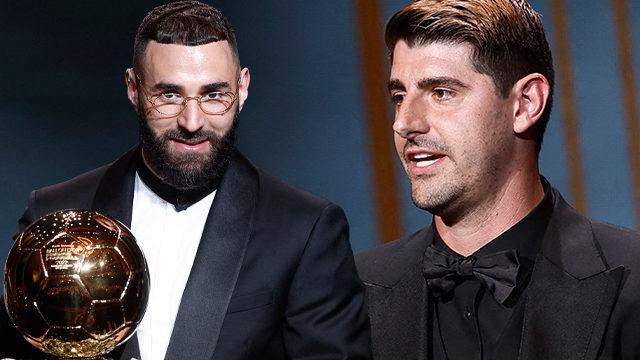Son dakika: 'Takım arkadaşının ödülüne göz koymuş!' Ballon d'Or ödülü sonrası ortalık karıştı! Thibaut Courtois, 'Karim Benzema için mutluyum' dedi ama sitem etti...