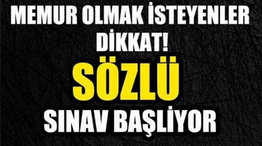 Memur Olmak İsteyen Adaylar Dikkat Sözlü Sınav Başlıyor?