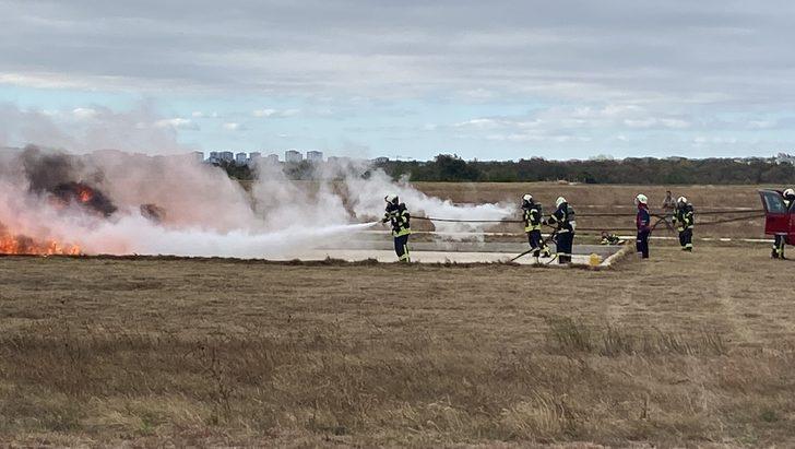 Çorlu Atatürk Havalimanında kaza kırım ve yangın tatbikatı yapıldı G2