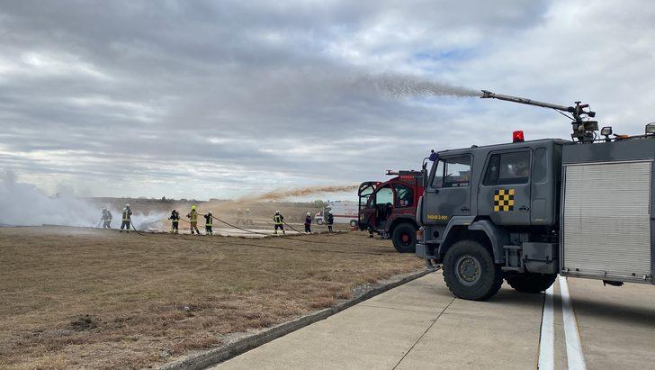 Çorlu Atatürk Havalimanında kaza kırım ve yangın tatbikatı yapıldı G3