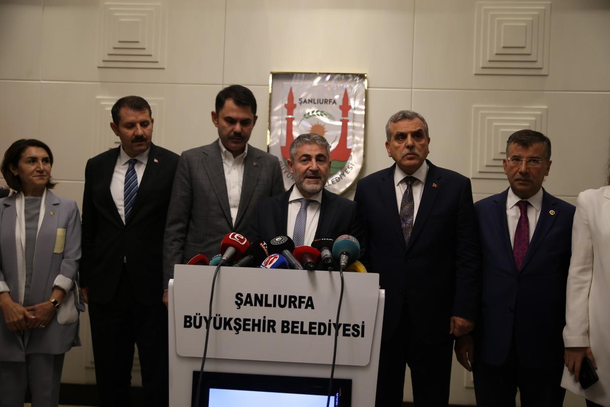 Bakanlar Nebati ve Kurum "Şanlıurfa Değerlendirme Toplantısı"na katıldı