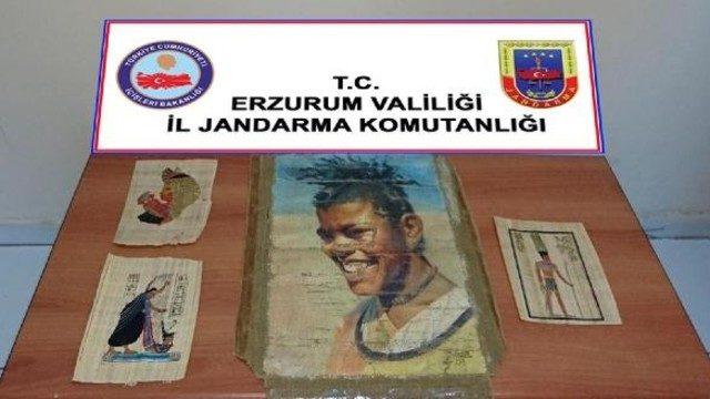 Erzurum'da Irak'tan kaçırılan Picasso tablosu ele geçirildi