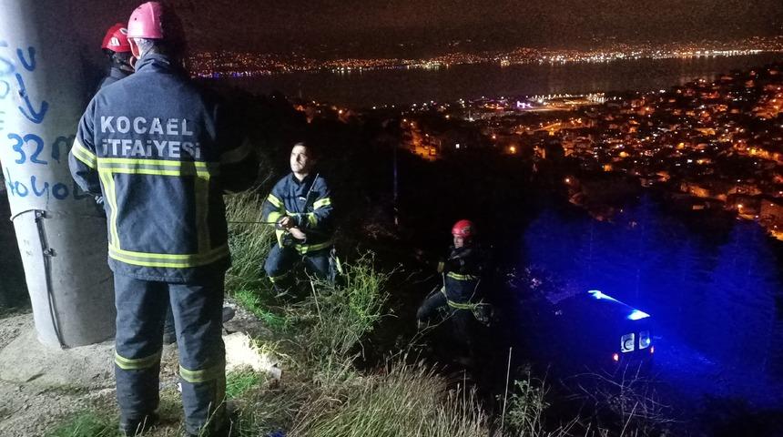 Kocaeli'de u&ccedil;uruma d&uuml;şen kişi yaralandı
