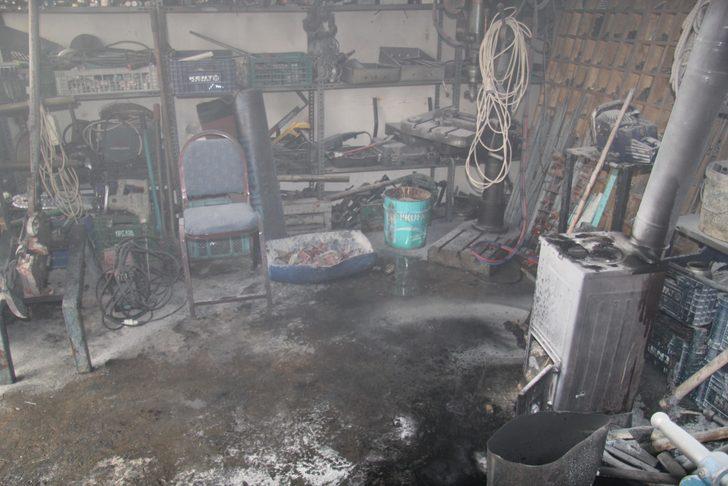 Benzinle soba yakmaya çalışan kaynakçı, iş yerinde çıkan yangında yaralandı G5