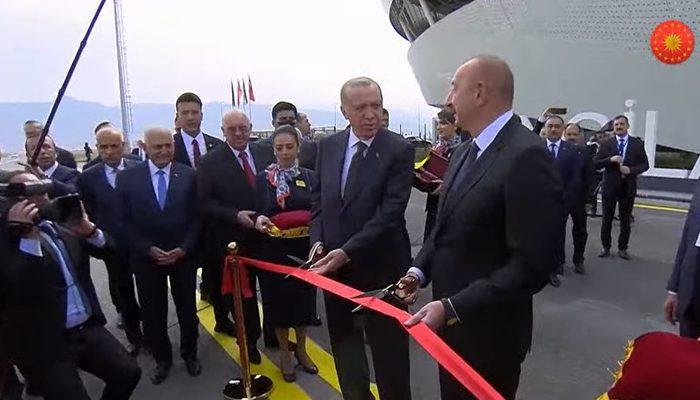 Cumhurbaşkanı Erdoğan ve Aliyev, Zengilan Havalimanı açılışını yaptı