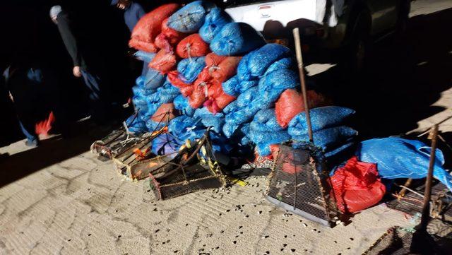 Bursa'da kaçak avlanan 2 ton midye ele geçirildi