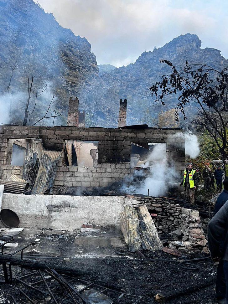 Artvin'de çıkan yangında 2 ev kullanılamaz hale geldi G4