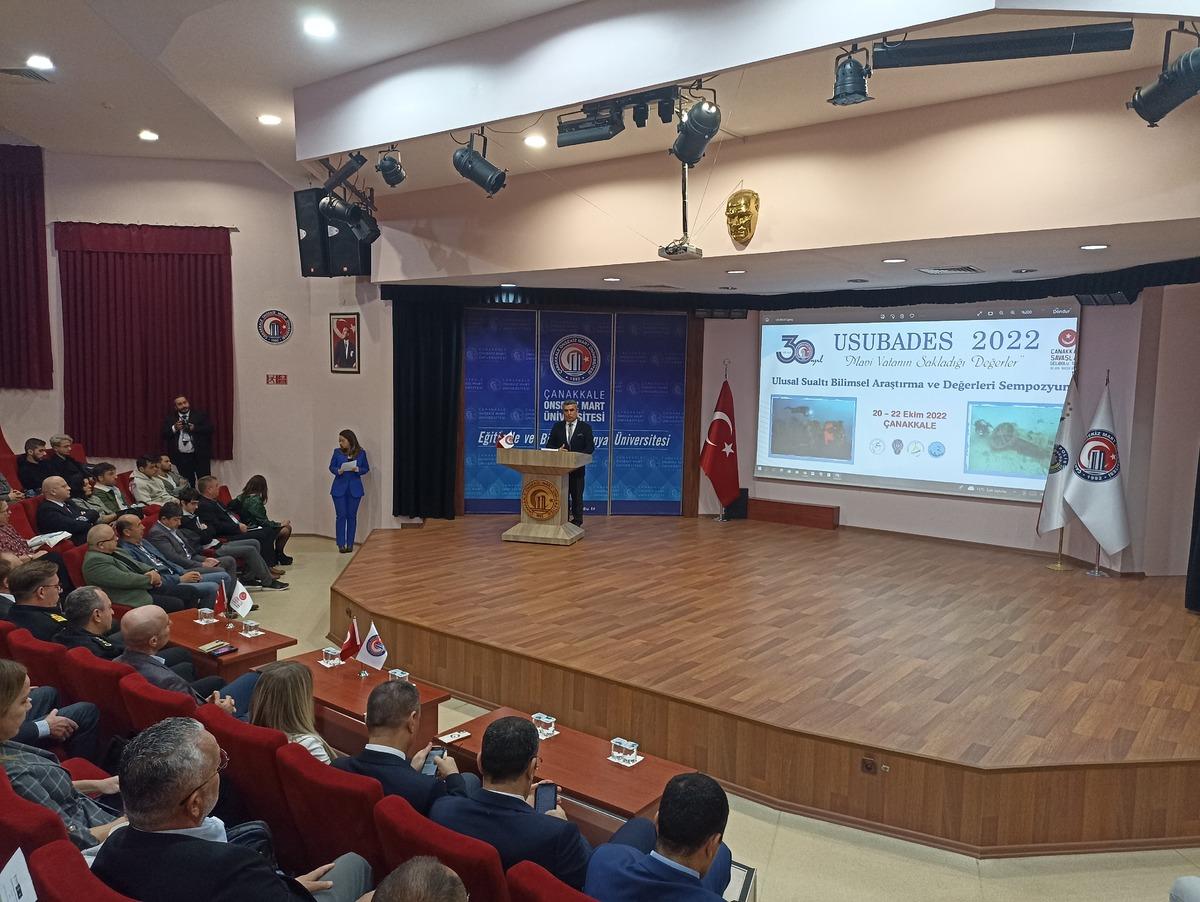 &Ccedil;anakkale'de "Ulusal Sualtı Bilimsel Araştırma ve Değerleri Sempozyumu" başladı