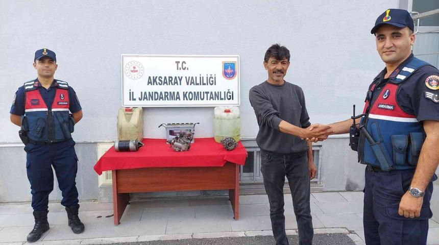 Tarladan malzeme &ccedil;alan hırsız JASAT&rsquo;tan ka&ccedil;amadı