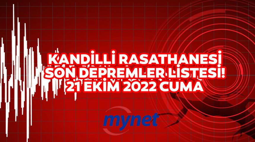 Deprem mi oldu, nerede, kaç şiddetinde? 21 Ekim 2022 Kandilli Rasathanesi son depremler listesi