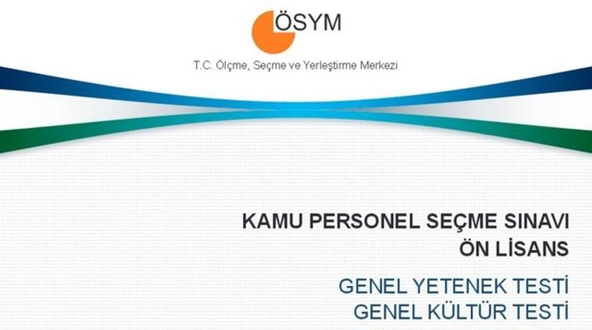2016 KPSS &Ouml;nlisans soruları ve cevapları &Ouml;SYM tarafından erişime a&ccedil;ıldı