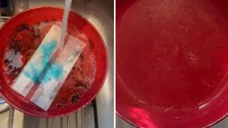 Tavalarınızdaki yağı hiç ovalamanıza gerek kalmayacak! Bir anda tertemiz olacaklar