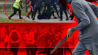 Liselilerin kavgasında palalı dehşet kamerada! İngiltere'den gelen görüntülerde herkesi şaşırtan o an...