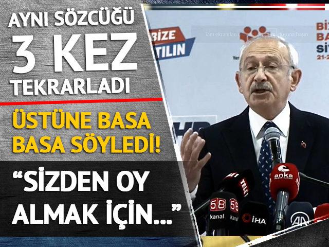 Aynı s&ouml;zc&uuml;ğ&uuml; 3 kez tekrarladı, &uuml;st&uuml;ne basa basa s&ouml;yledi! Kılı&ccedil;daroğlu: "Yeter be kardeşim!"