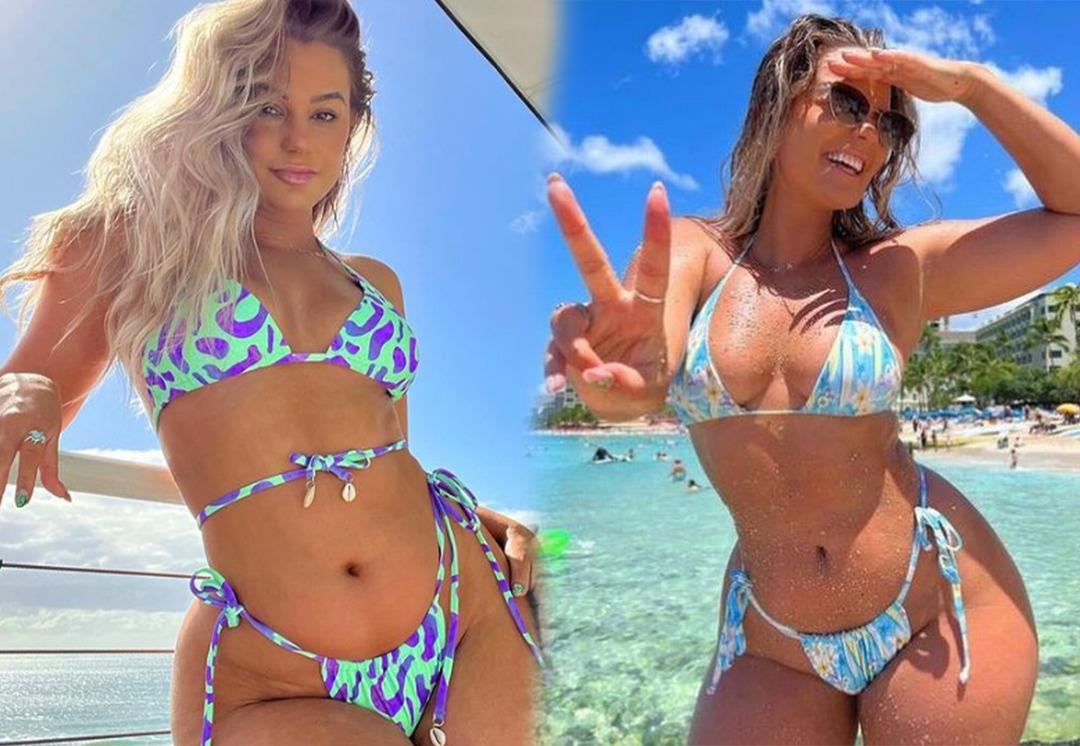 Sosyal medyanın arkasındaki ger&ccedil;ekliği g&ouml;sterdi! Ger&ccedil;ek ve kurgulanmış bikinili pozlarını paylaştı... &ldquo;Aldanmayın&rdquo;