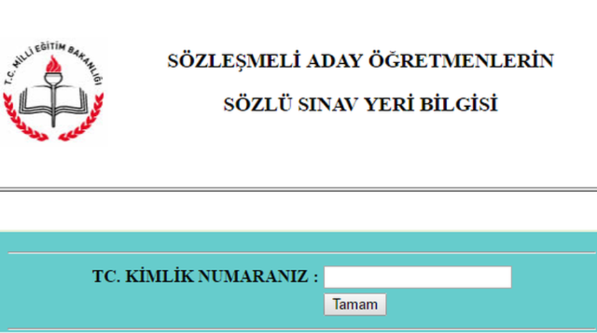 Sözleşmeli Öğretmen Alımları MEBBİS Sözlü Sınav Giriş Yerleri Açıklandı Öğren