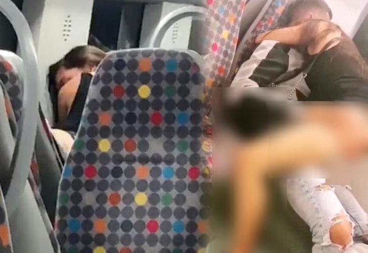 Sosyal medya bu görüntüleri konuşuyor! Trende cinsel ilişkiye girdiler