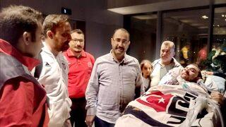 DMD hastası Cavir Haddur'un Beşiktaşlı futbolcuları görme hayali gerçeğe dönüştü