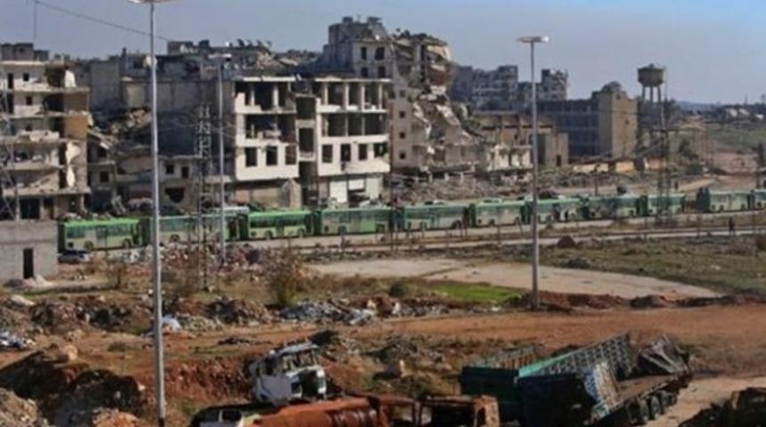 'Tahliye için otobüsler Halep'e girdi'