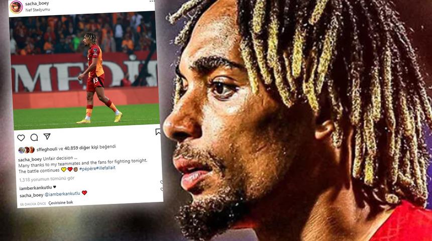 Sacha Boey'den gece yarısı kırmızı kart paylaşımı!