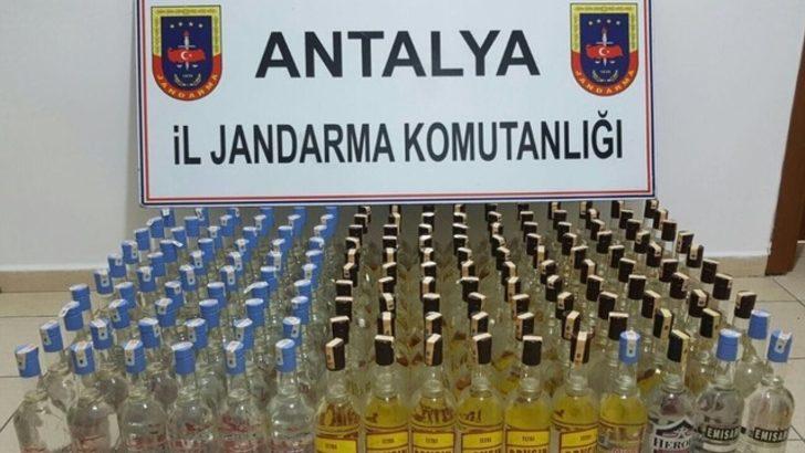 Antalya'da kaçak içki operasyonu