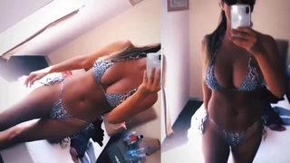 Tuğba Ekinci leopar desenli ip bikinisini giyip paylaştı! Ben bitti demeden bitmez