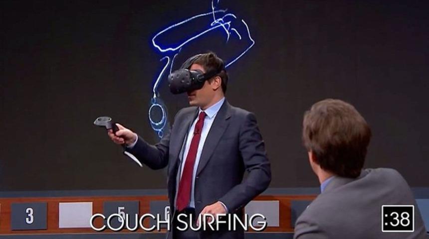 &Uuml;nl&uuml; komedyen HTC Vive ile sanal ger&ccedil;ekliği denedi