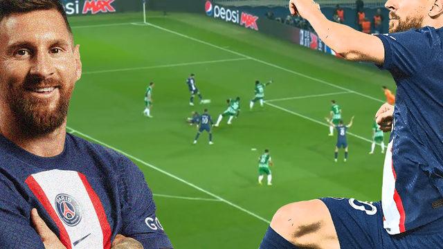 Tüm dünya Messi'nin attığı bu golü konuşuyor! PSG rakibine acımadı ve 7 gollü galibiyet geldi...