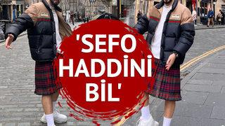 Etek giyen rapçi Sefo sosyal medya tartışma yarattı! 'SefoHaddiniBil' gündem oldu