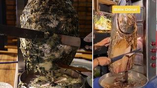 Hiç akla gelmeyecek bir versiyonu daha yapıldı! Peynir dönerden sonra şimdi de balık döner