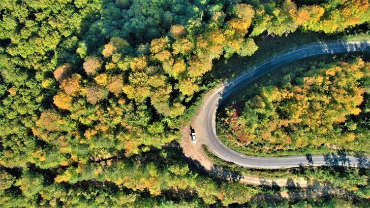 Kastamonu'nun Karadeniz'in mavisiyle bütünleşen ormanlarında sonbahar manzaraları hüküm sürüyor G5