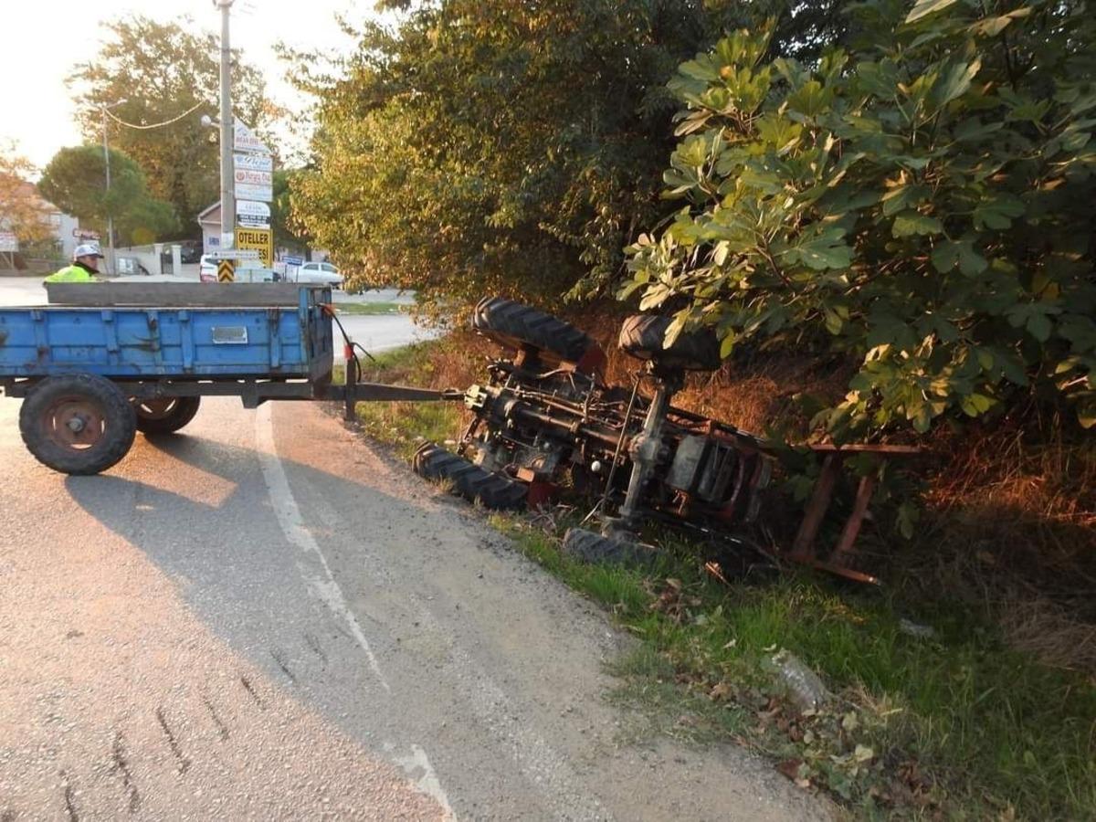 Erdek&rsquo;te trakt&ouml;r kazası 1 kişi yaralı