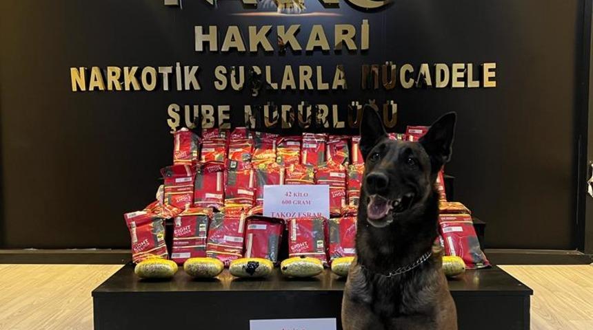 Hakkari'de 47 kilo 400 gram uyuşturucu ele ge&ccedil;irildi