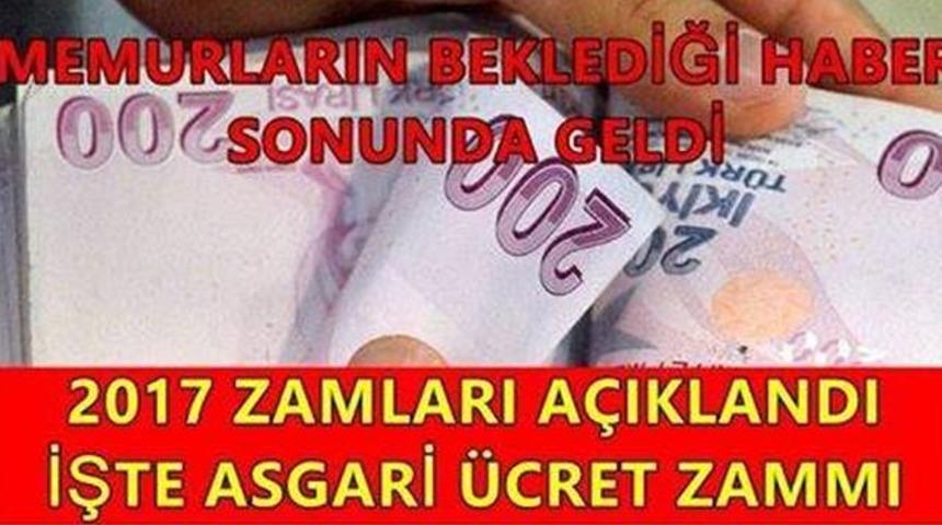 Memurların Beklediği Zam Az &Ouml;nce Geldi 2017 Zamları A&ccedil;ıklandı Ne Kadar Zam Geldi?