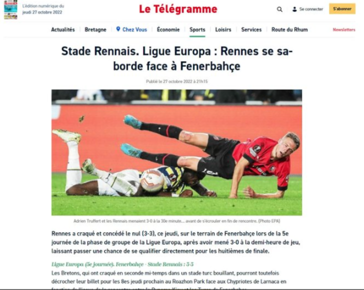 Hocaları "Biz aptalız" demişti! Avrupa basını Fenerbahçe-Rennes maçını böyle gördü G5