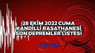 Deprem mi oldu, nerede, kaç şiddetinde? 28 Ekim 2022 Cuma AFAD son dakika açıklaması ve Kandilli Rasathanesi son depremler listesi 
