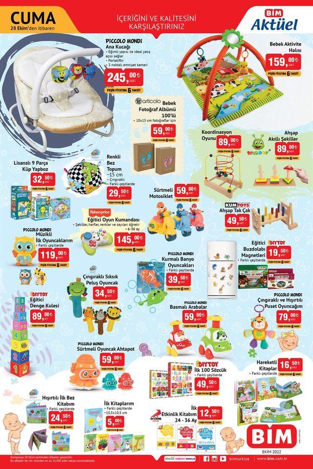 28 Ekim BİM aktüel ürünler kataloğu yayınlandı! Bebek ürünleri, beyaz eşya, kırtasiye ürünleri...