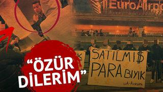 Havaalanında ortalık karıştı! Galatasaray taraftarı Ali Palabıyık'ın önünü kesti... Özür dilerim