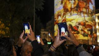 29 Ekim Cumhuriyet Bayramı'na özel 3 boyutlu mapping gösterileri izleyenleri büyüledi