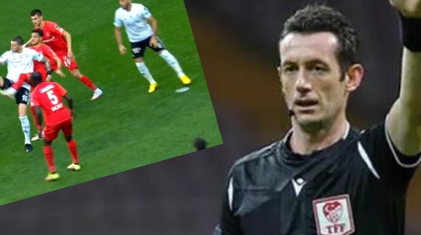 Önce 'devam' dedi, sonra VAR'a gitti! Beşiktaş Ümraniyespor maçında 4. dakikada penaltı... İşte o pozisyon